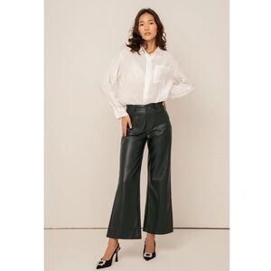 Oraije Paris Wileme Wide-Leg Faux Leather Pants